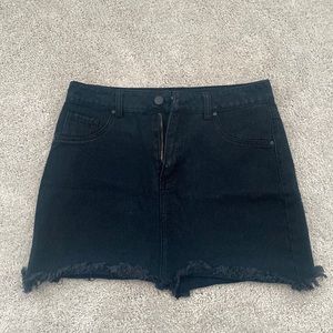 Black Denim Skirt